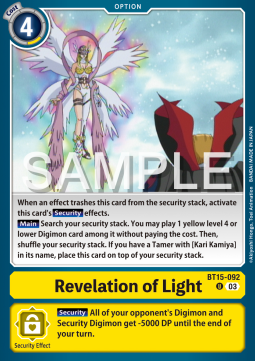 Revelation of Light (BT15-092) - Exceed Apocalypse