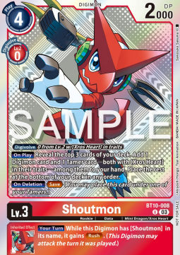 Shoutmon (BT10-008) - Promos: Exceed Apocalypse