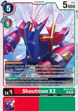 Shoutmon X2 (BT15-012) - Exceed Apocalypse