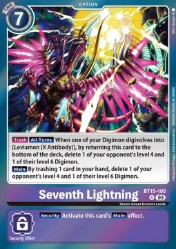 Seventh Lightning (BT15-100) - Exceed Apocalypse