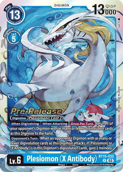 Plesiomon (X Antibody) (BT15-032) - Promos: Exceed Apocalypse
