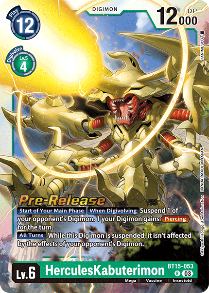 HerculesKabuterimon (BT15-053) - Promos: Exceed Apocalypse