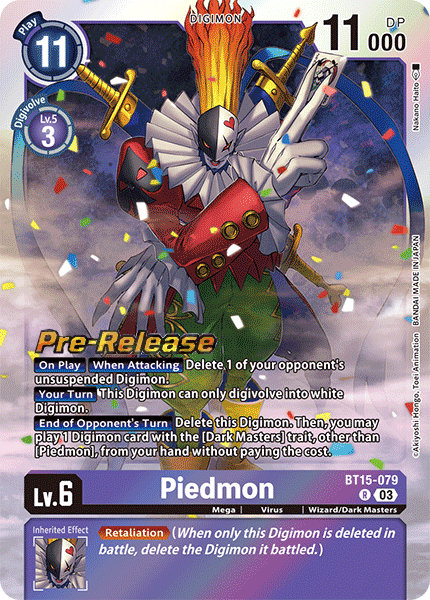 Piedmon (BT15-079) - Promos: Exceed Apocalypse