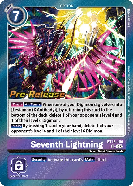 Seventh Lightning (BT15-100) - Promos: Exceed Apocalypse