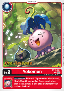 Yokomon (BT15-001) (V.1) - Promos: Exceed Apocalypse