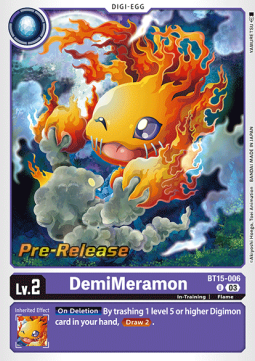 DemiMeramon (BT15-006) (V.1) - Promos: Exceed Apocalypse