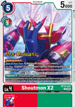 Shoutmon X2 (BT15-012) - Promos: Exceed Apocalypse