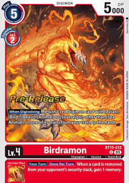 Birdramon (BT15-013) - Promos: Exceed Apocalypse