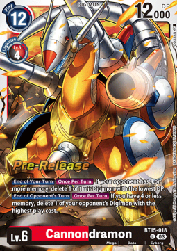 Cannondramon (BT15-018) - Promos: Exceed Apocalypse