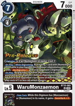 WaruMonzaemon (BT15-065) - Promos: Exceed Apocalypse