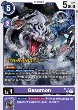 Gesomon (BT15-074) - Promos: Exceed Apocalypse