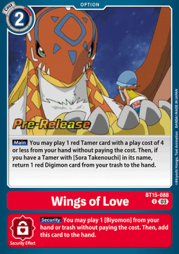 Wings of Love (BT15-088) - Promos: Exceed Apocalypse