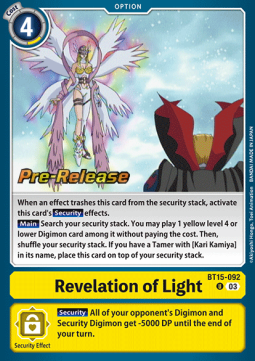 Revelation of Light (BT15-092) - Promos: Exceed Apocalypse