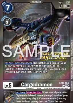 Cargodramon (BT14-064) (V.1) - Championship 2024 Promos
