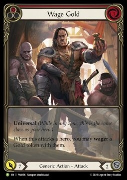 Wage Gold (Red) (Extended Art Rainbow Foil) - FAB Promos