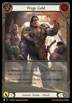 Wage Gold (Blue) (Extended Art Rainbow Foil) - FAB Promos