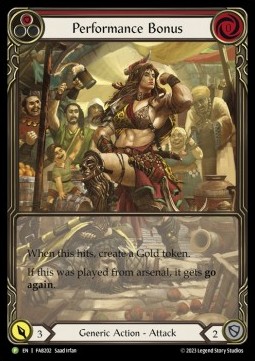 Performance Bonus (Red) (Extended Art Rainbow Foil) - FAB Promos