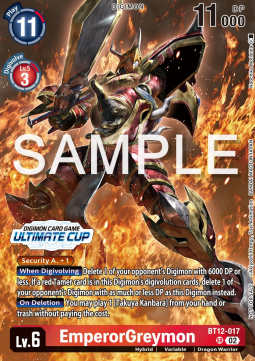 EmperorGreymon (BT12-017) - Special Tournament Promos