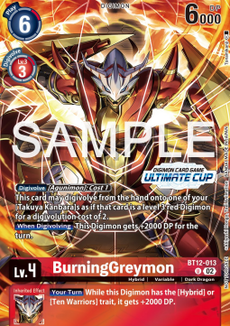 BurningGreymon (BT12-013) - Special Tournament Promos