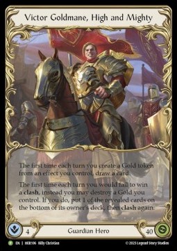Victor Goldmane, High and Mighty (Rainbow Foil) - Hero Promos