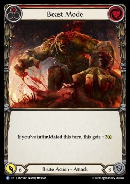 Beast Mode (Red) (Rainbow Foil) - Heavy Hitters