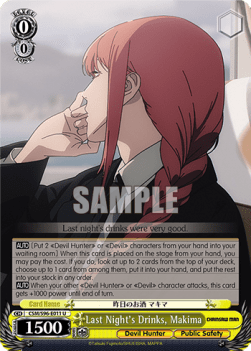 Last Night's Drinks, Makima - Chainsaw Man