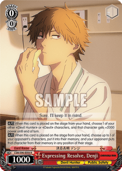 Expressing Resolve, Denji (V.1 - Rare) - Chainsaw Man