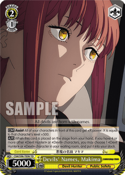 Devils' Names, Makima (V.1 - Trial Deck) - Chainsaw Man