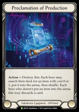 Proclamation of Production (Cold Foil) - Judge Promos