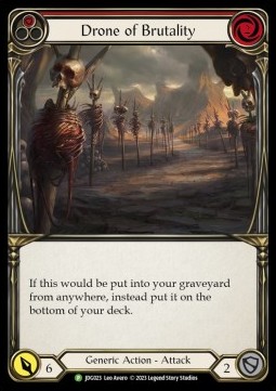 Drone of Brutality (Red) (Cold Foil) - Judge Promos