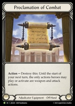 Proclamation of Combat (Cold Foil) - Judge Promos