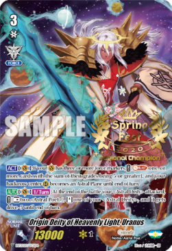 Origin Deity of Heavenly Light, Uranus [V Format] - Bushiroad Spring Fest 2020