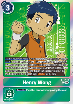 Henry Wong (ST17-10) - Advanced Deck: Double Typhoon