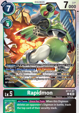 Rapidmon (ST17-07) (V.1) - Advanced Deck: Double Typhoon