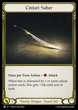 Cintari Saber (Cold Foil Golden) - FAB Promos