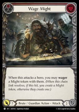 Wage Might (Red) (Regular) - Heavy Hitters - Betsy Blitz Deck
