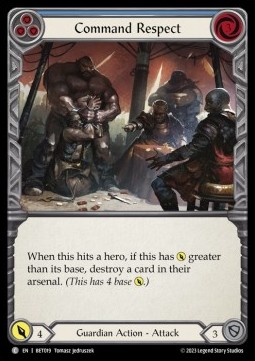 Command Respect (Blue) (Regular) - Heavy Hitters - Betsy Blitz Deck