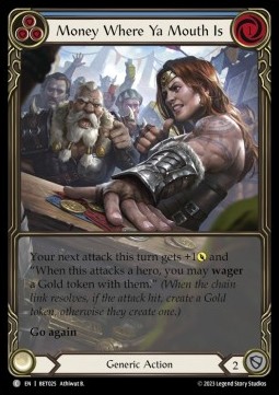 Money Where Ya Mouth Is (Blue) (Extended Art Regular) - Heavy Hitters - Betsy Blitz Deck