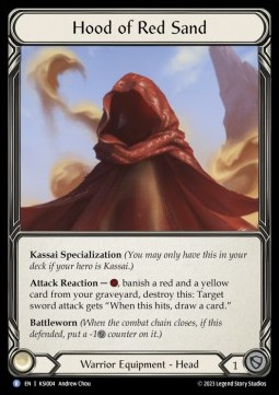 Hood of Red Sand (Regular) - Heavy Hitters - Kassai Blitz Deck