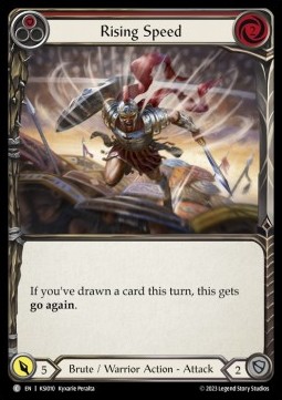 Rising Speed (Red) (Rainbow Foil) - Heavy Hitters - Kassai Blitz Deck