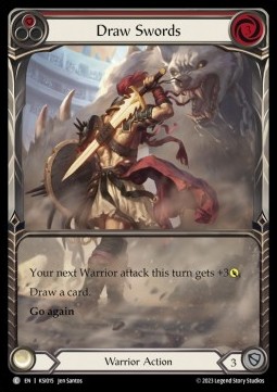 Draw Swords (Red) (Extended Art Regular) - Heavy Hitters - Kassai Blitz Deck