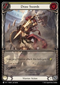 Draw Swords (Yellow) (Extended Art Regular) - Heavy Hitters - Kassai Blitz Deck