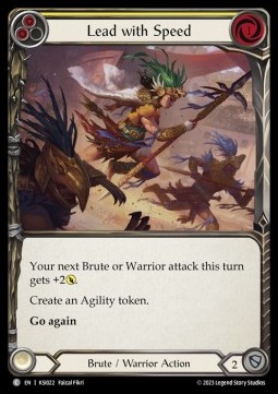 Lead with Speed (Yellow) (Regular) - Heavy Hitters - Kassai Blitz Deck