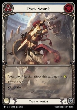Draw Swords (Blue) (Extended Art Regular) - Heavy Hitters - Kassai Blitz Deck