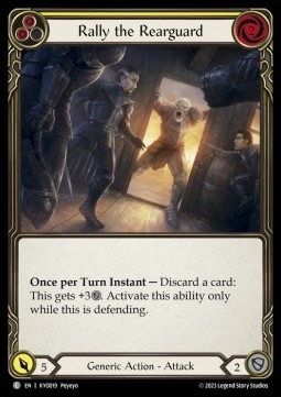 Rally the Rearguard (Yellow) (Regular) - Heavy Hitters - Kayo Blitz Deck