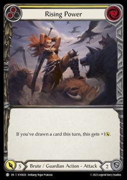 Rising Power (Yellow) (Regular) - Heavy Hitters - Kayo Blitz Deck