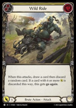 Wild Ride (Yellow) (Regular) - Heavy Hitters - Kayo Blitz Deck