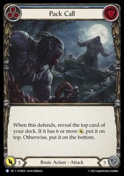 Pack Call (Blue) (Regular) - Heavy Hitters - Kayo Blitz Deck