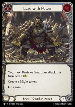 Lead with Power (Blue) (Regular) - Heavy Hitters - Kayo Blitz Deck