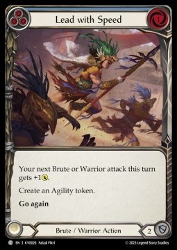 Lead with Speed (Blue) (Regular) - Heavy Hitters - Kayo Blitz Deck